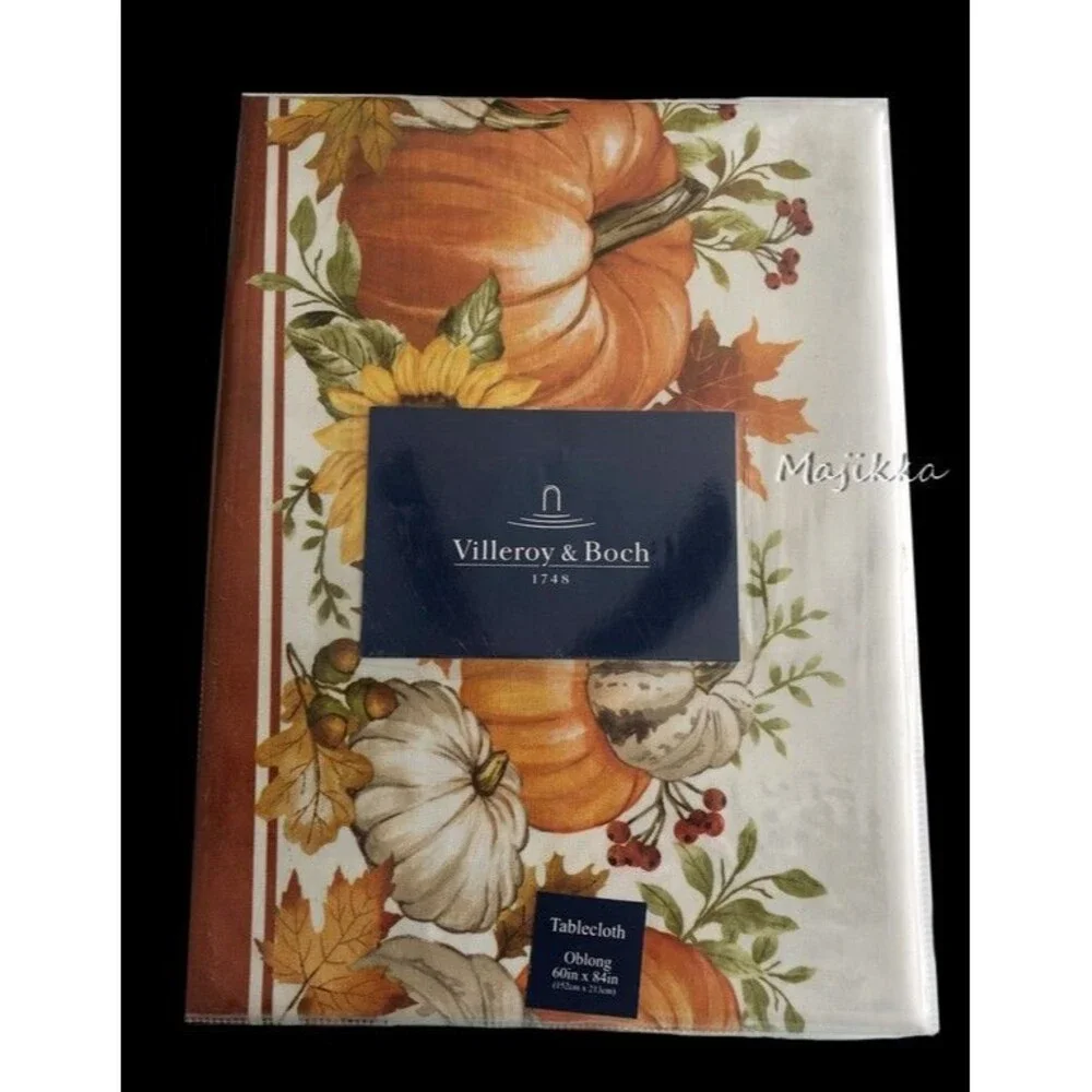 Villeroy & Boch Thanksgiving Fall Tablecloth Pumpkin Splendor 60 x 84 Oblong